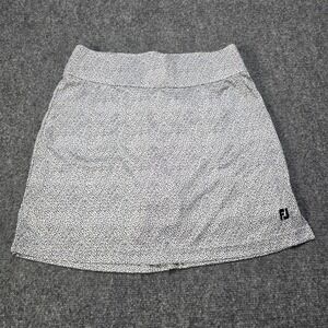 FJ Footjoy Womens W Knit Skort Black White Dot Golf Athleisure Size Small NWT